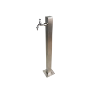 Słupek ogrodowy poboru wody kwadratowy S-INOX 1/2" Aquabin