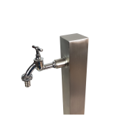 Słupek ogrodowy poboru wody kwadratowy S-INOX 1/2" Aquabin