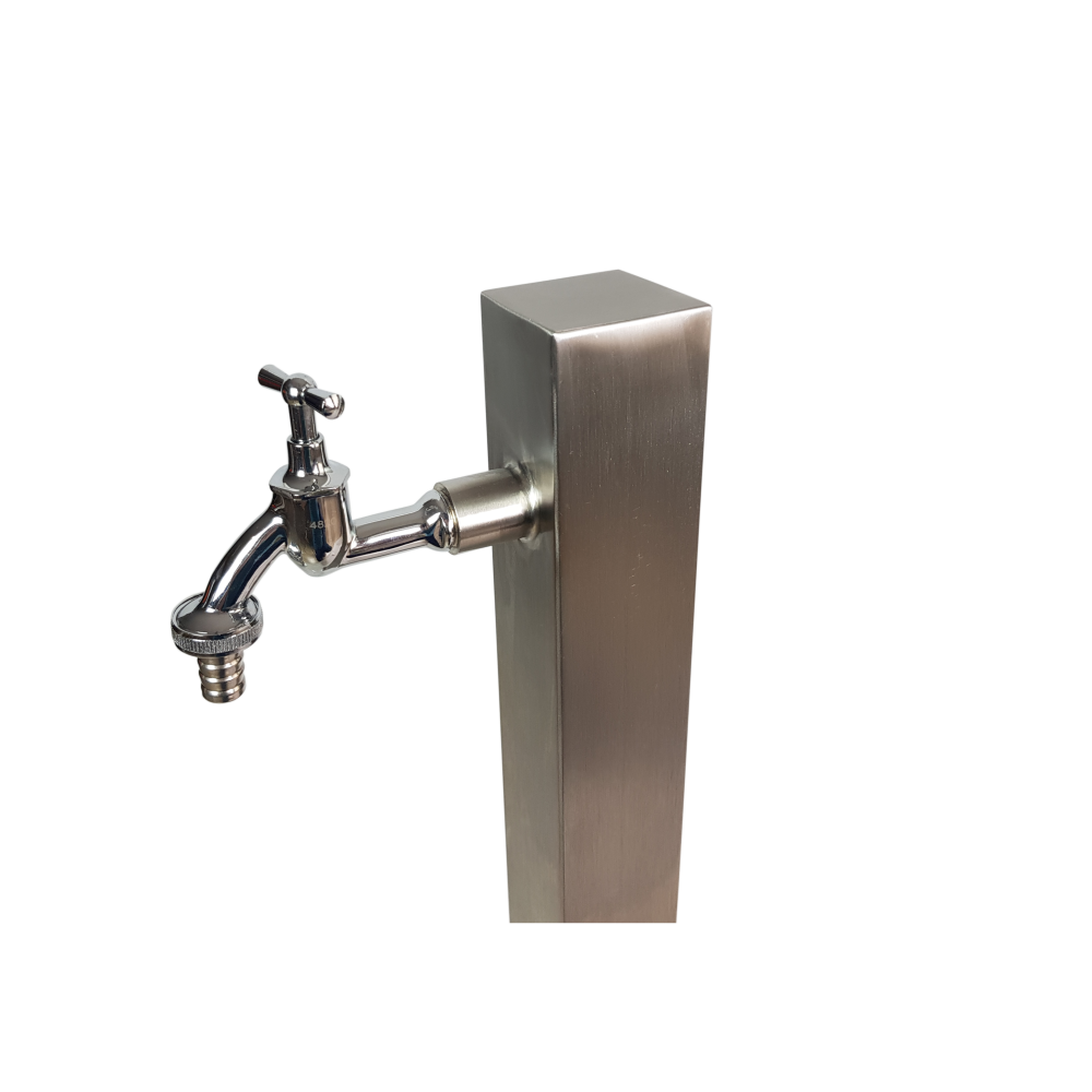 Słupek ogrodowy poboru wody kwadratowy S-INOX 1/2" Aquabin