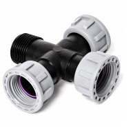 Czwórnik Swivel F-F-F-M 1″ Tavlit – trzy nakrętki obrotowe i gwint zewnętrzny