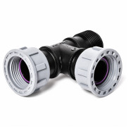 Trójnik Swivel 1″ Tavlit – widok od strony nakrętek