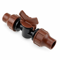 Zaworek LOCK 16 × 16 Rain Bird – pokrętło i dwie nakrętki LOCK, widok 3/4