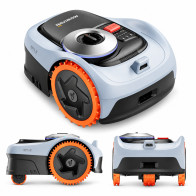 Segway Navimow i205 AWD – robot koszący AWD: widok z przodu pod kątem, z boku i od przodu