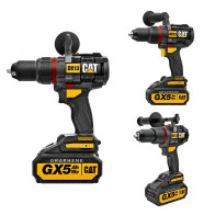 Udarowa wiertarko-wkrętarka CAT DX13 18V 80 Nm z akumulatorem grafenowym 5,0 Ah i ładowarką 15 A