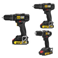 Udarowa wiertarko-wkrętarka akumulatorowa CAT DX155.1 18V 50 Nm | Zestaw 2 × 2,0 Ah