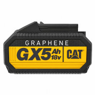 Akumulator grafenowy CAT GXB5 18V 5,0 Ah – widok z boku