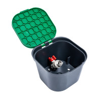 Studzienka ogrodowa z zaworem 3/4″ Bergo DSO – otwarta pokrywa, zawór kulowy