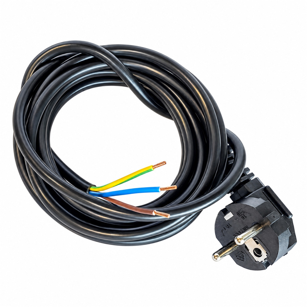 Kabel zasilający 2,5 m – wtyczka z uziemieniem i odizolowane żyły do listwy zaciskowej